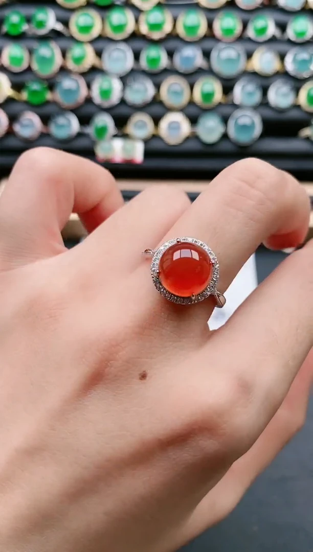 【闪购商品】玛瑙/玉髓戒指银S925镶嵌1111