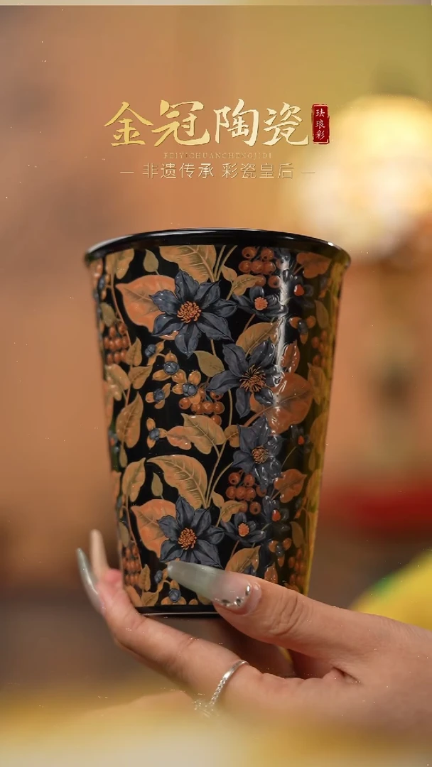 陶瓷 月光蓝羽 · 【可乐杯】