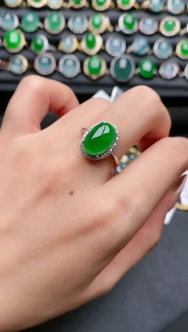 【闪购商品】翡翠戒指银S925镶嵌11111