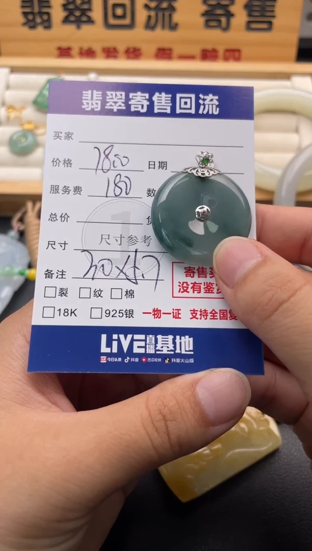 颈饰18K金镶嵌翡翠10147669