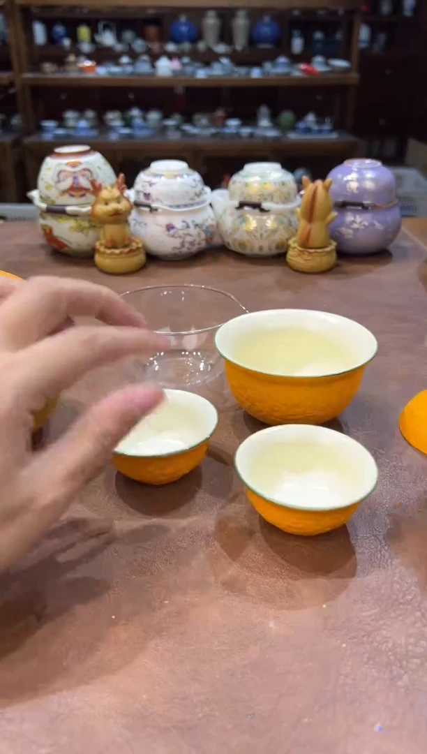 真的很便宜超好看会开片的旅行茶具