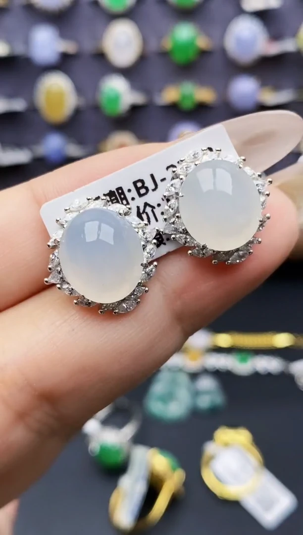 银S925镶嵌戒指翡翠0940