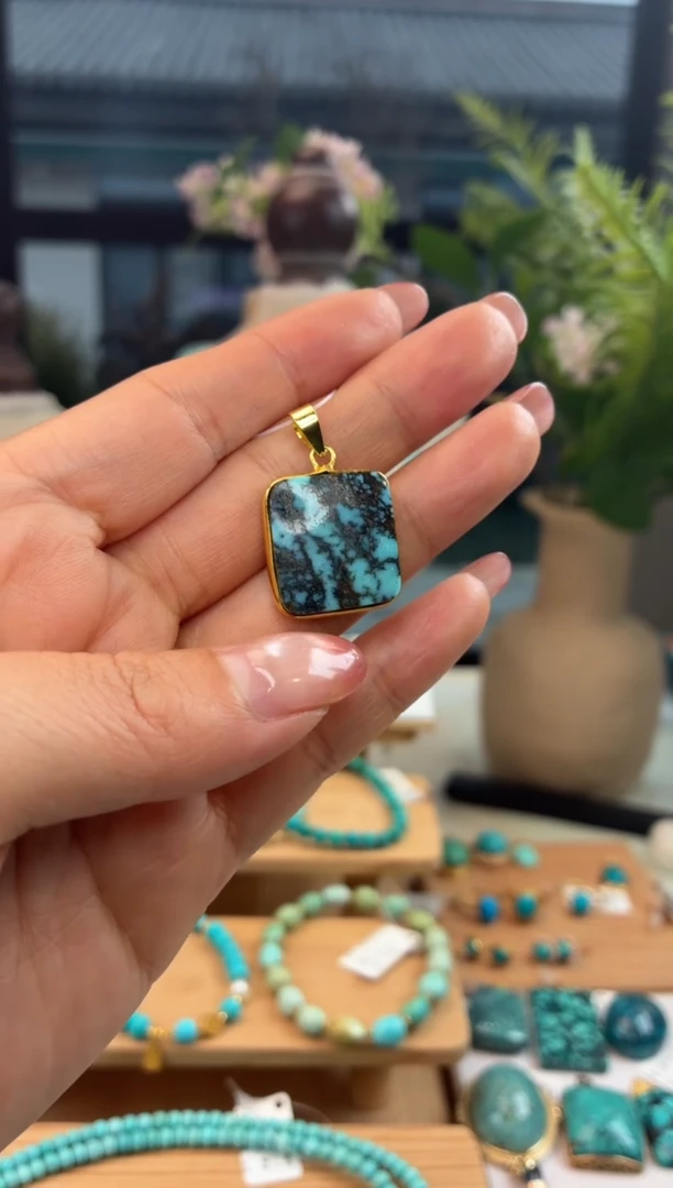 合金绿松石吊坠(不含链)1