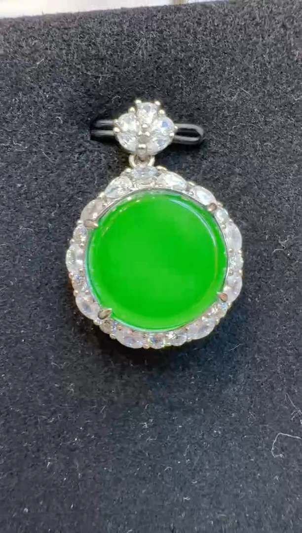 吊坠(不含链)银S925镶嵌翡翠多样性团购发一件