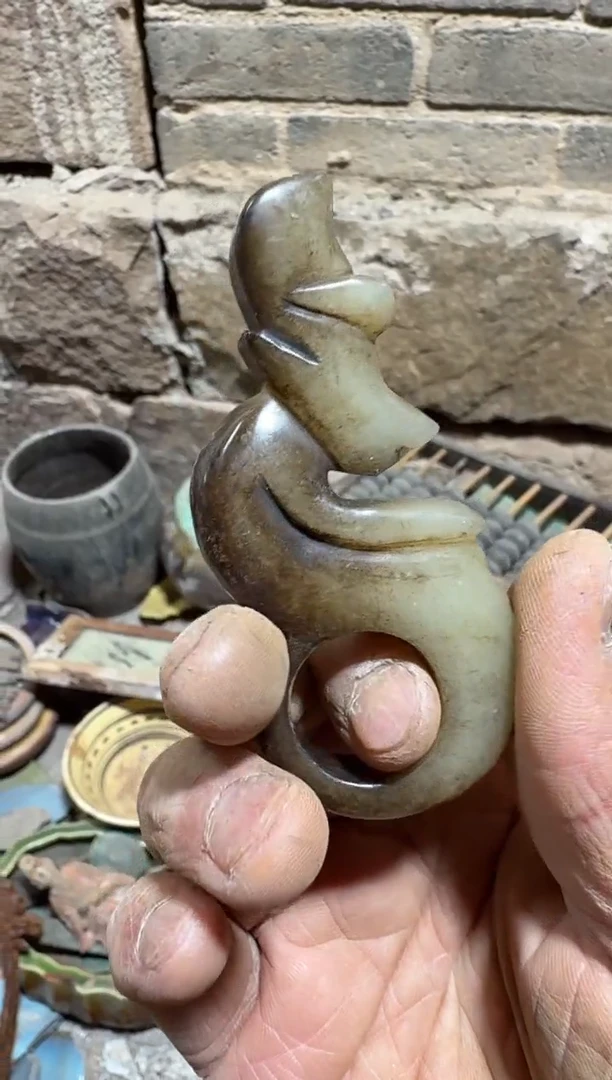 未镶嵌岫岩河磨玉（透闪石质玉）挂件玉器555555