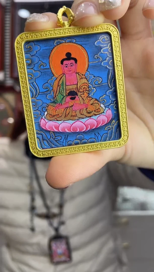 吊坠纯手绘唐卡（非质量问题不退不换）阿弥
