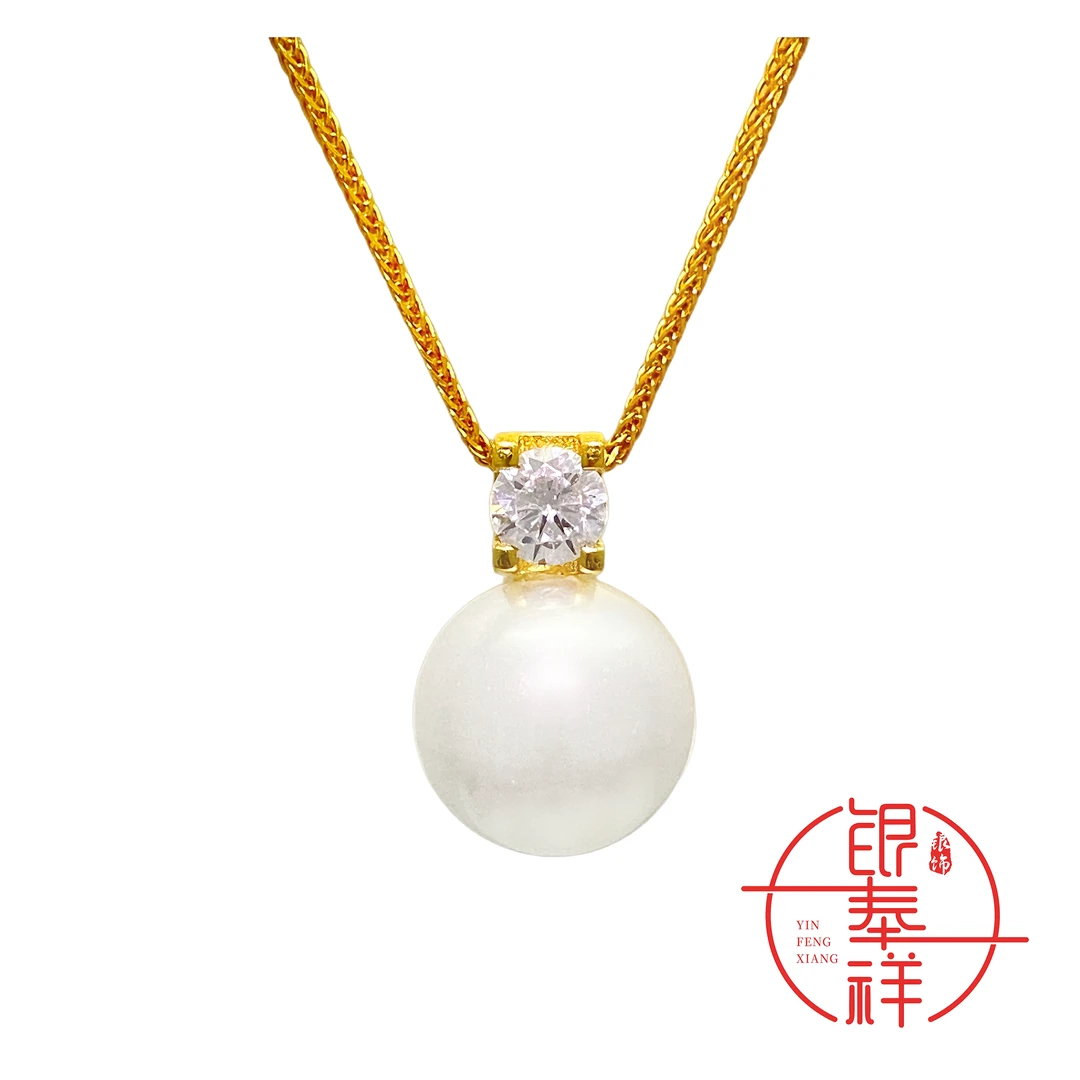 链子足银 肖邦项链999.9简约时尚百搭素链送小灯泡吊坠 一整套装