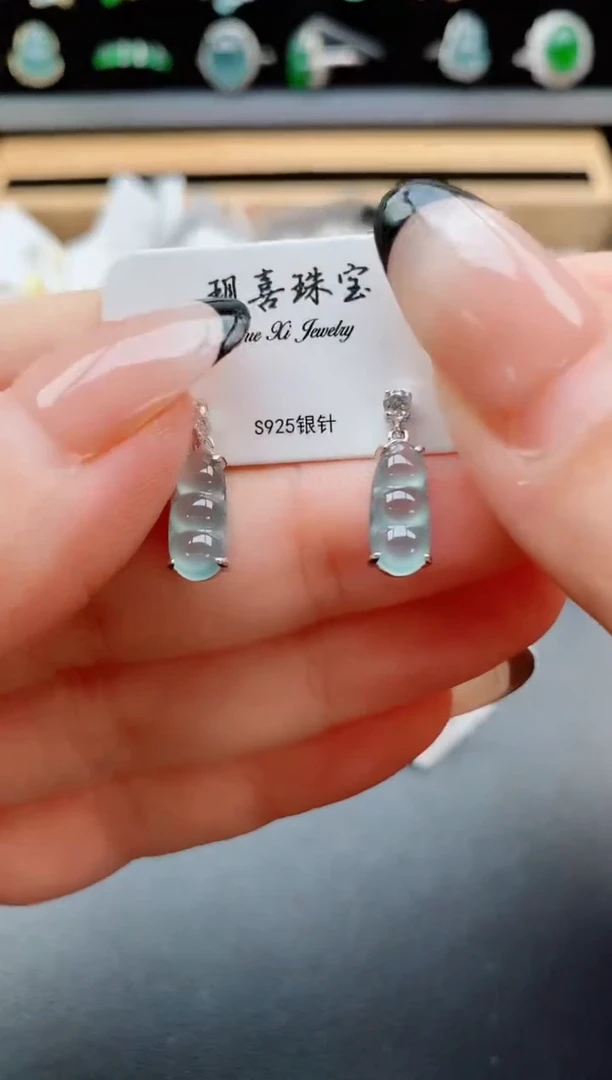 银S925镶嵌戒指翡翠1