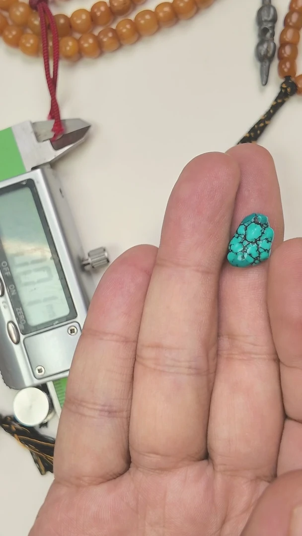 白玉菩提吊坠?**?松石