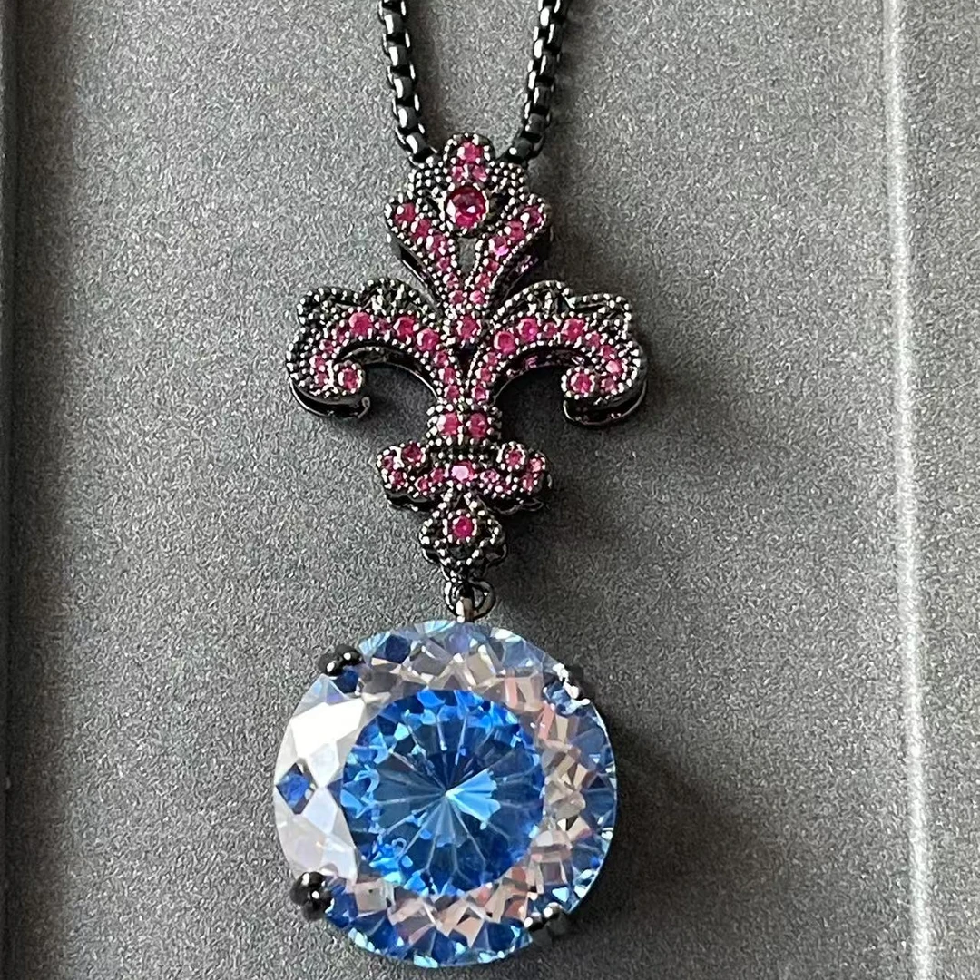 宝阁甄选黑蓝吊坠054