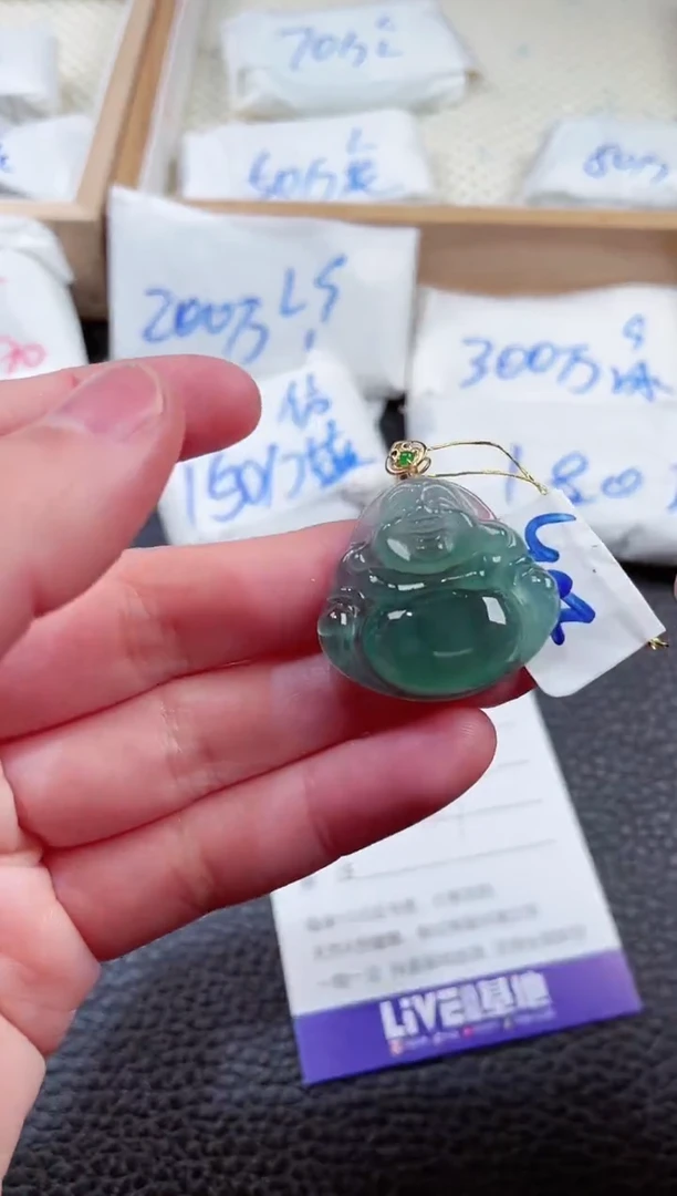 【闪购商品】翡翠颈饰18K金镶嵌00006238