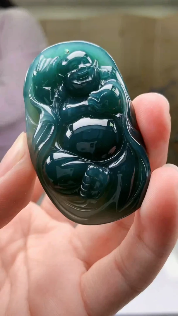 【闪购商品】定制翡翠未镶嵌4902bb-毛货挂件32