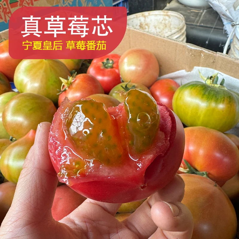 【顺丰礼盒装】宁夏草莓大口感西红柿老品种铁皮沙瓤水果