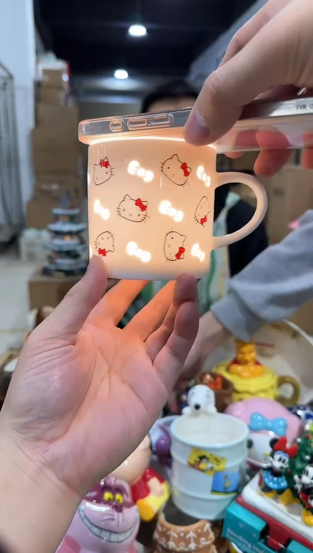 瓷片kt猫镂空水杯