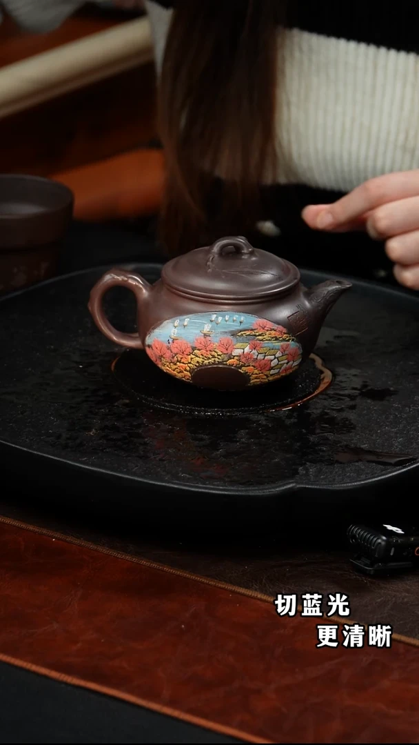 茶壶紫砂丁雪英 云水禅心53 茄皮紫 350毫升 刘海粟