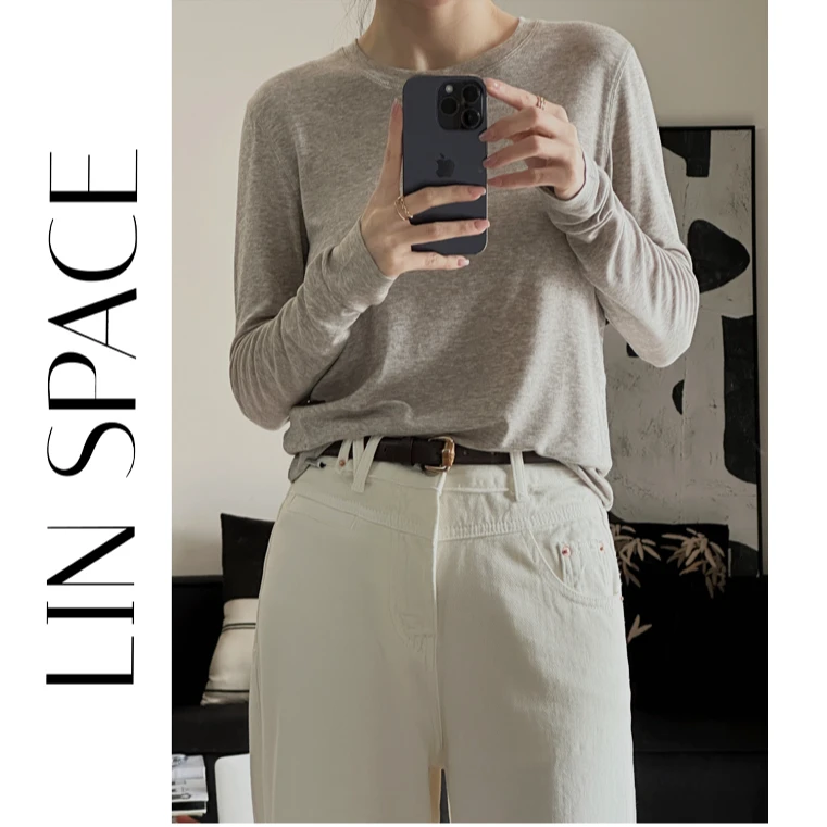 【三色长袖打底】莱赛尔羊毛简约薄款打底