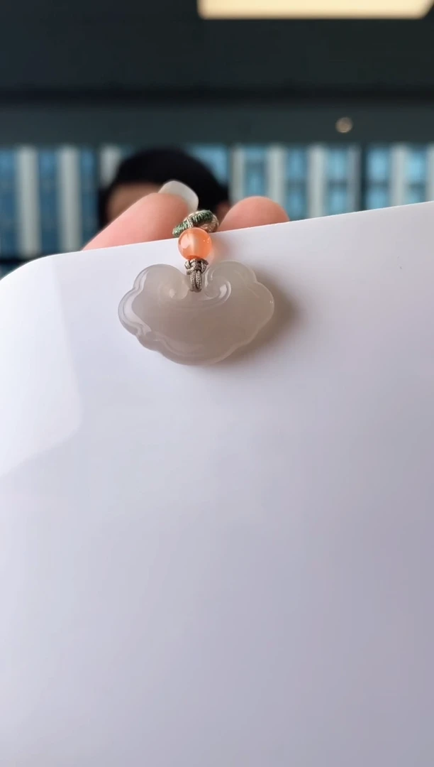 和田玉未镶嵌颈饰锁 无