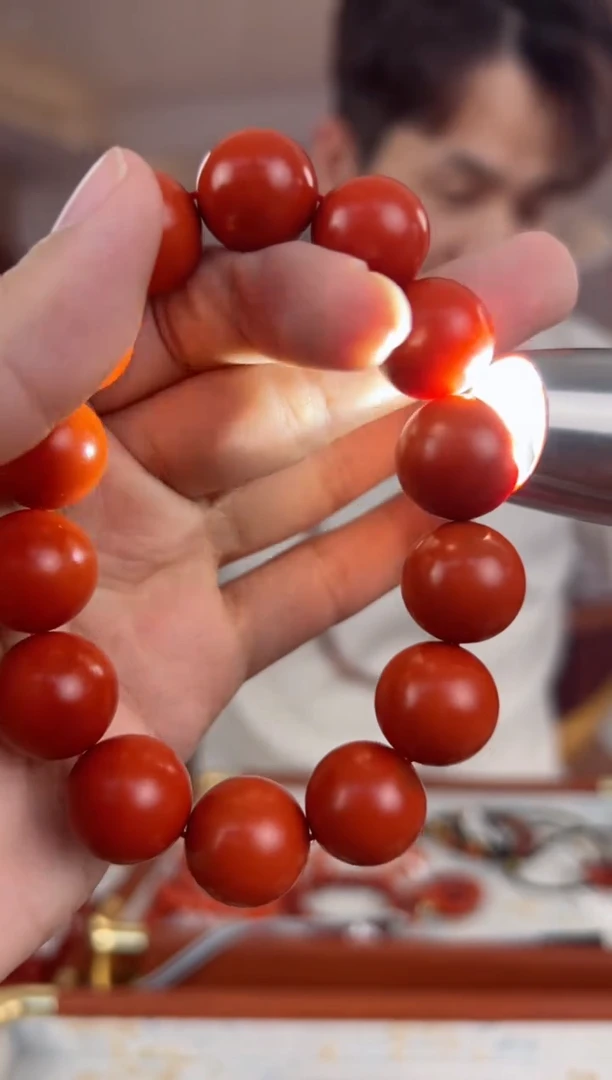 未镶嵌单圈南红玛瑙哑光《顶》传承系列大水沟16MM