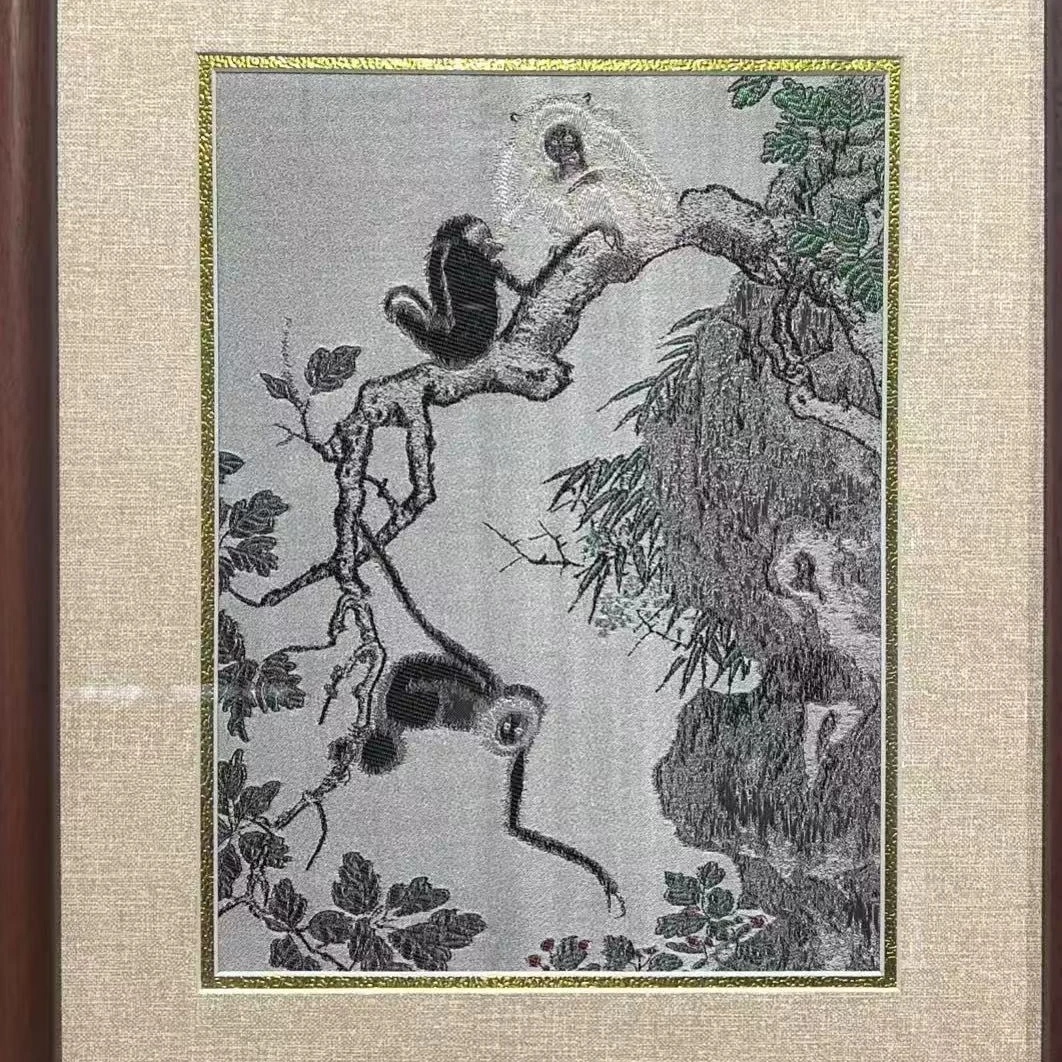 【常老师】蜀锦群猿拾果图 （猴）