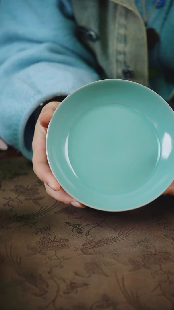 【闪购商品】杯82汝瓷纯手工小园洗（微微不完美）