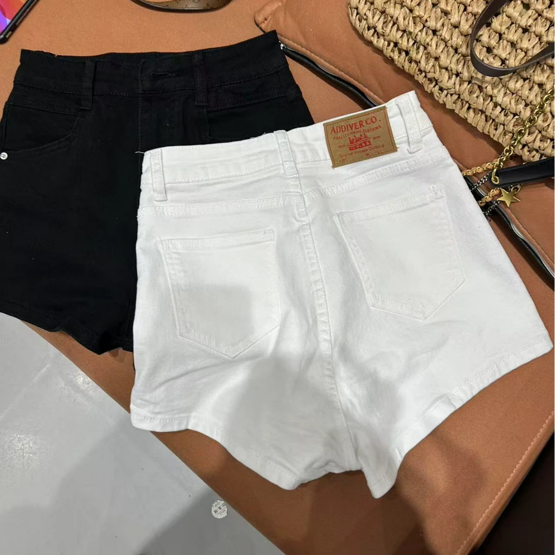 百搭白色显瘦纯色裤子短裤热裤牛仔短裤88122