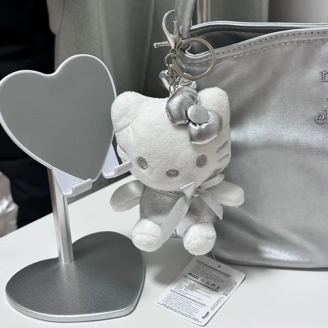 【首尔限定】HelloKitty 银色Kitty钥匙扣玩偶 12CM