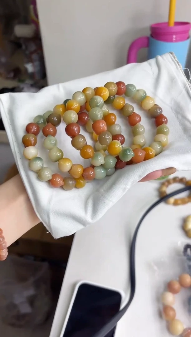 手串菩提根/象牙果沐r41紫美人玉化猫猫头13mm手串