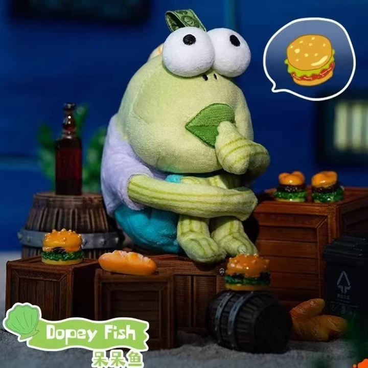 【直播代拆】比奇堡的居民们盲盒系列毛绒挂件呆呆鱼潮玩手办