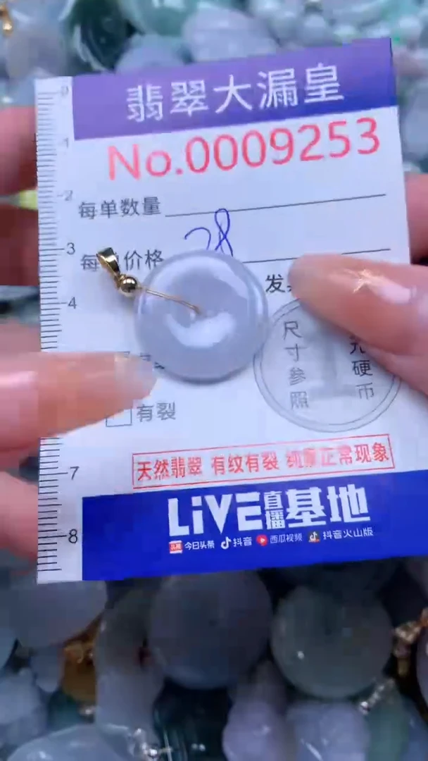 翡翠未镶嵌吊坠(不含链)9253