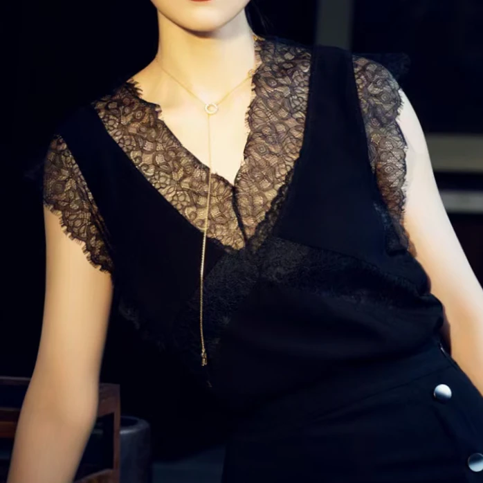 AMASS 阿玛施 多色前后两穿蕾丝镂空女神背心 5300598