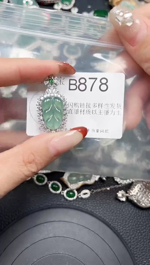 【闪购商品】翡翠颈饰未镶嵌赠皮绳878