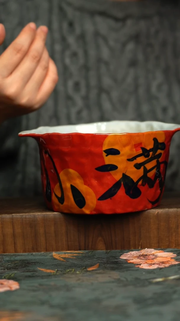 杯釉下彩手工手绘同款陶器