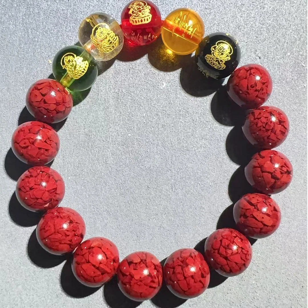 含辰砂工艺品晶体砂五路财神手链经典款手串