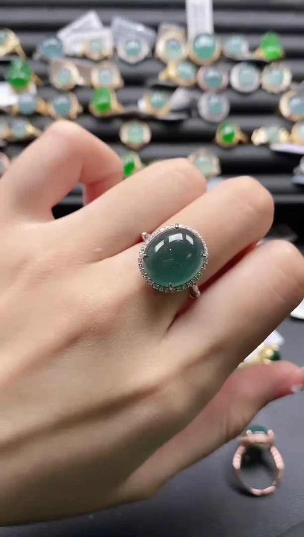 【闪购商品】翡翠戒指银S925镶嵌11111