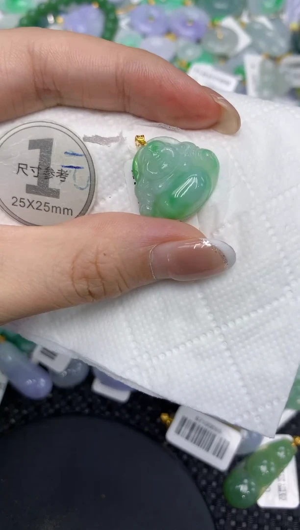 颈饰18K金镶嵌翡翠1111111