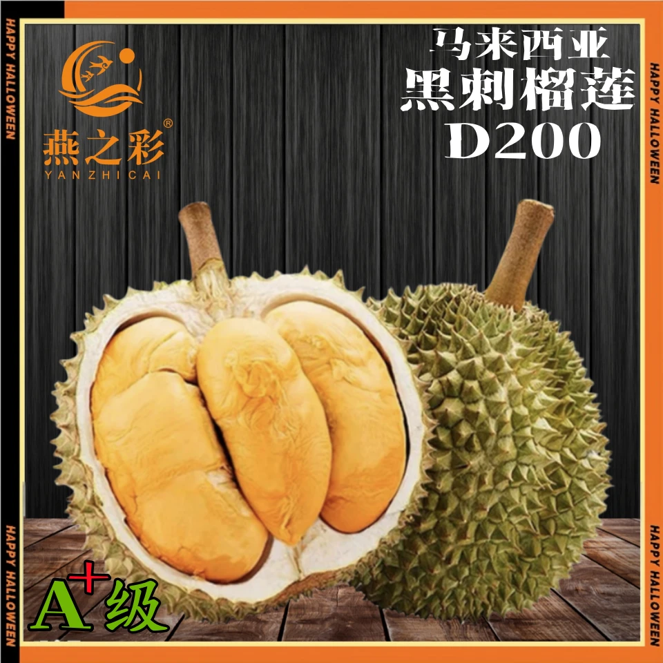 燕之彩原箱马来西亚黑刺 D200榴莲槟城老树液氮冷冻榴莲 顺丰包邮