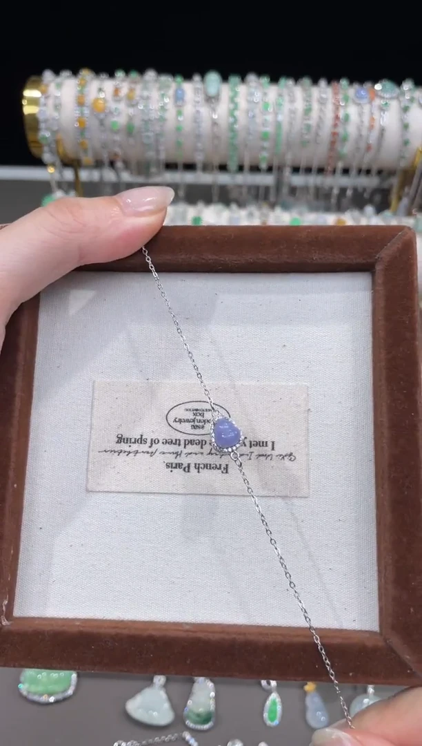 银S925镶嵌手链翡翠弦*️1