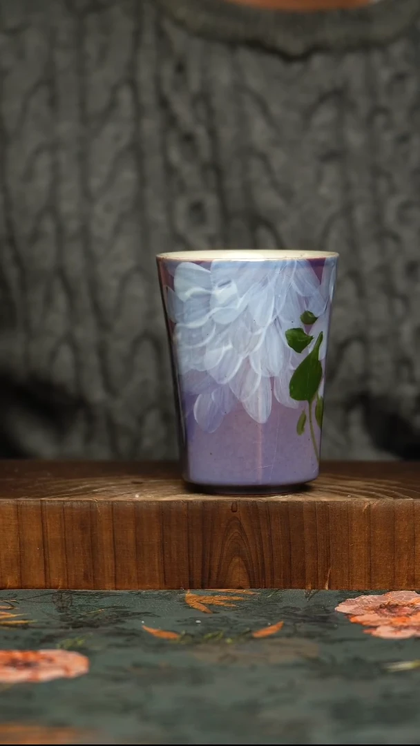 杯釉下彩手工手绘同款陶器