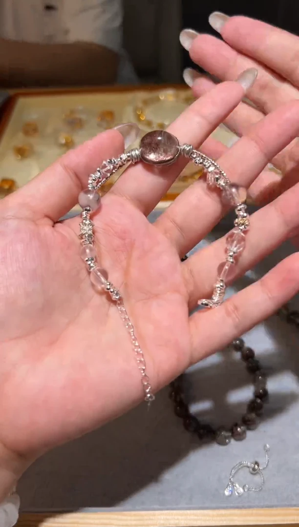 水晶手链未镶嵌幽灵手串diy