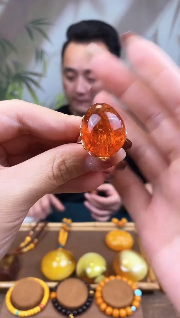 【闪购商品】琥珀裸石银S925镶嵌基地发货 一物一证 顺丰包邮