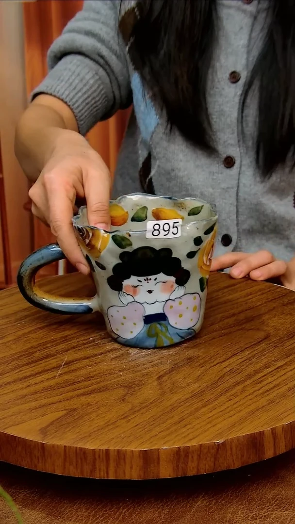 杯子陶景德镇手工手绘釉下彩陶瓷