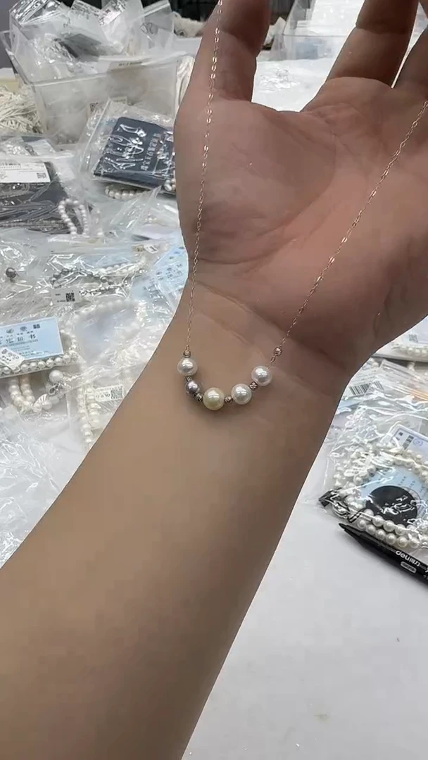 吊坠(赠链)银S925镶嵌海水珍珠6mm 海水+白细胞微笑链