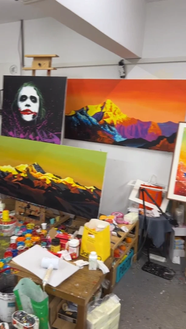 【闪购商品】丙烯画大树1.5米高达加框