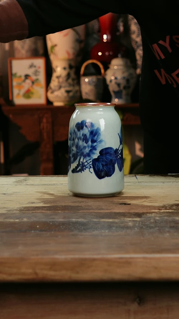 【闪购商品】瓷片景德镇纯手工釉下彩精品花瓶