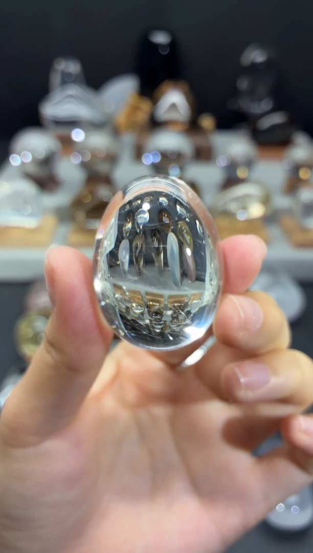 未镶嵌珠宝半成品水晶白水晶带银发