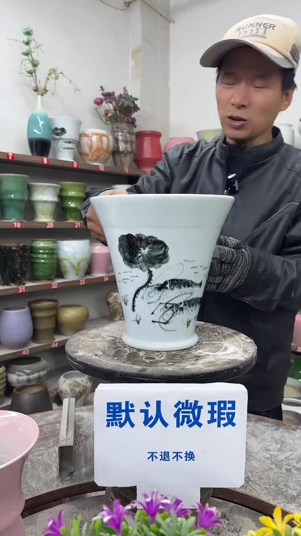 1-4-高23口22瑕-花盆