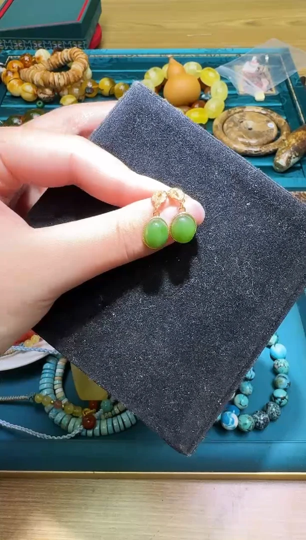 未镶嵌和田玉耳饰多样性发一件 488