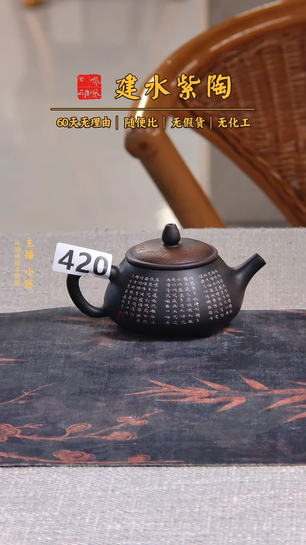 壶建水紫陶单壶放漏/B420