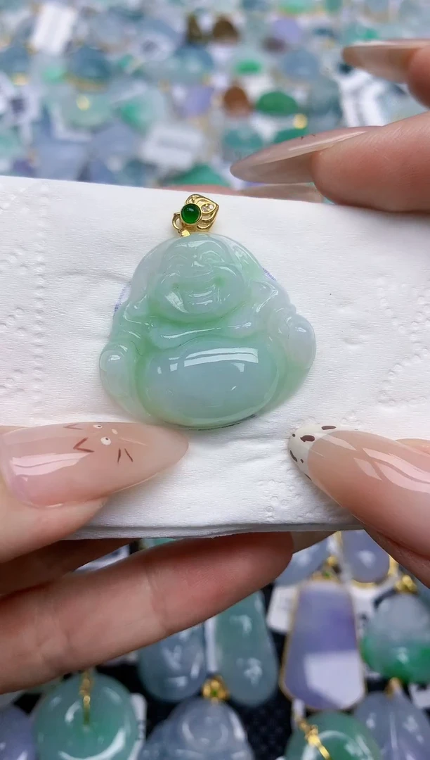 翡翠银S925镶嵌颈饰    天然翡翠A货
