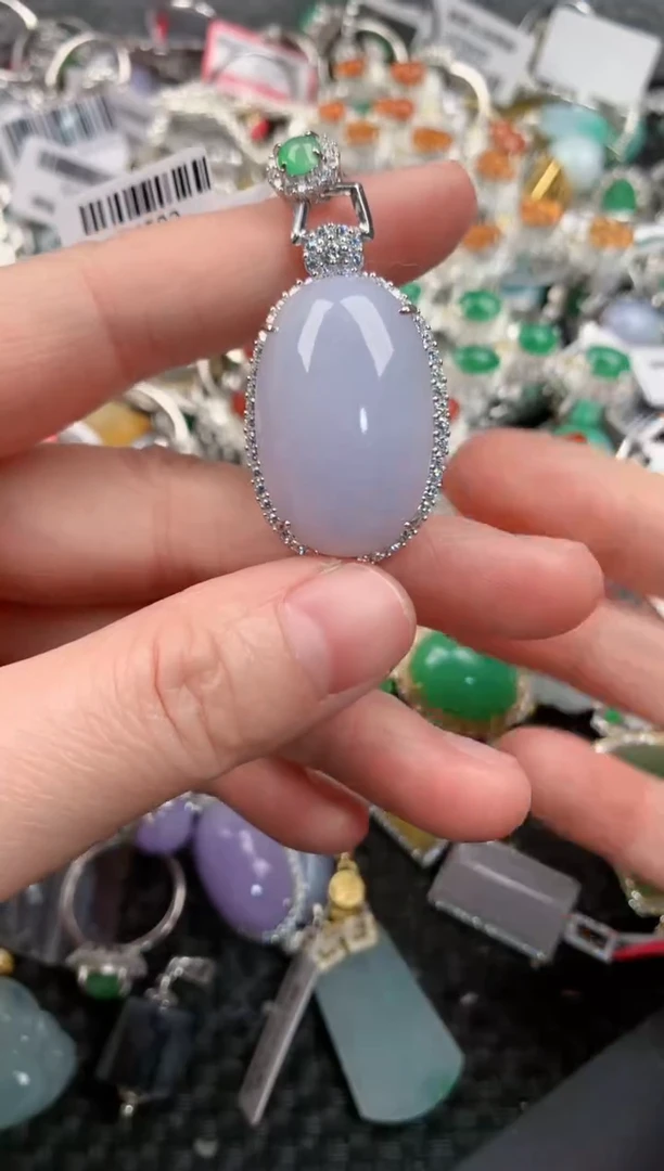 银S925镶嵌戒指翡翠1212---5